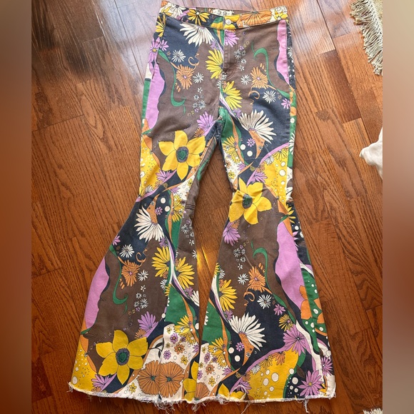 Free People Floral Flare Pant - Picture 1 of 6